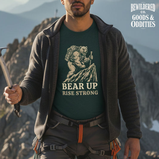 Bear Up Rise Strong T-Shirt — Comfort Colors Garment-Dyed