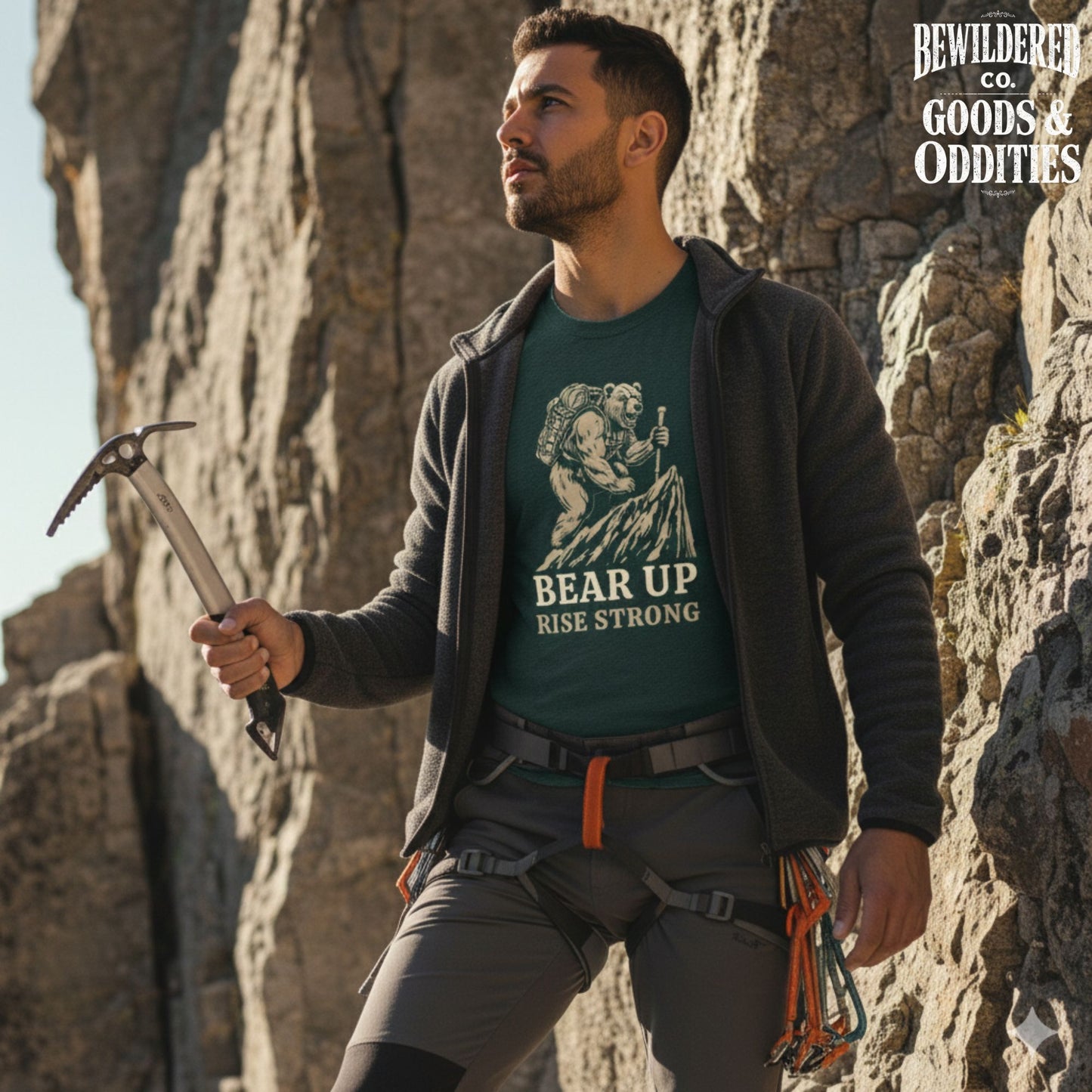 Bear Up Rise Strong T-Shirt — Comfort Colors Garment-Dyed