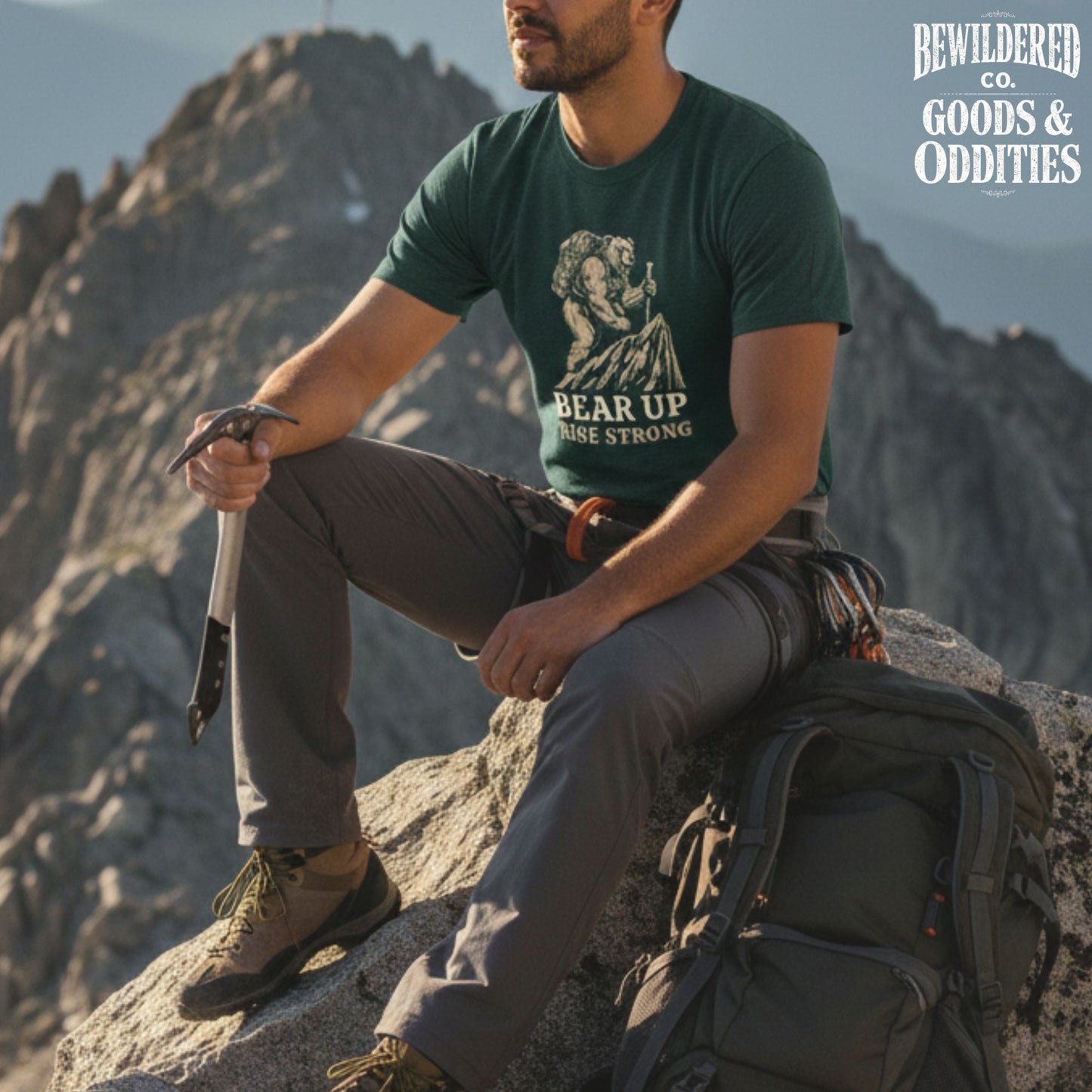 Bear Up Rise Strong T-Shirt — Comfort Colors Garment-Dyed