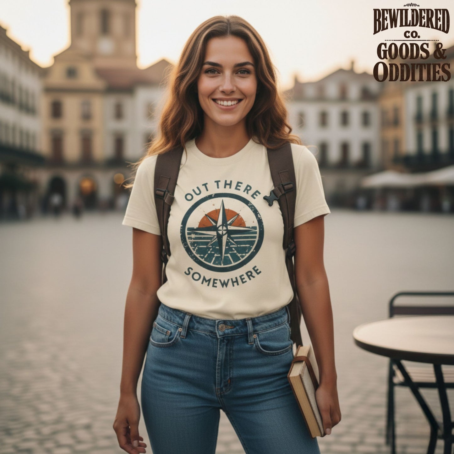 Out There Somewhere Compass T-Shirt — Adventure Graphic Tee