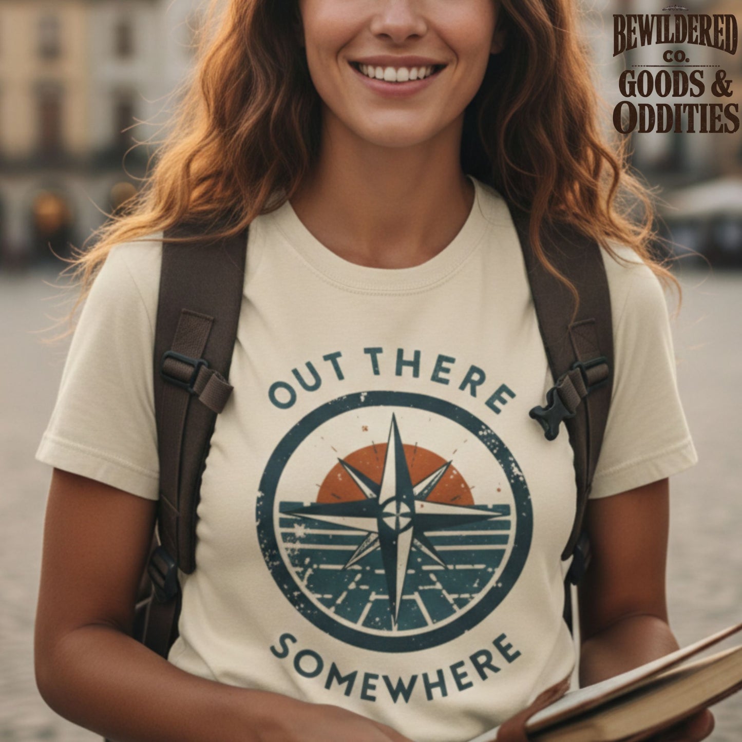 Out There Somewhere Compass T-Shirt — Adventure Graphic Tee