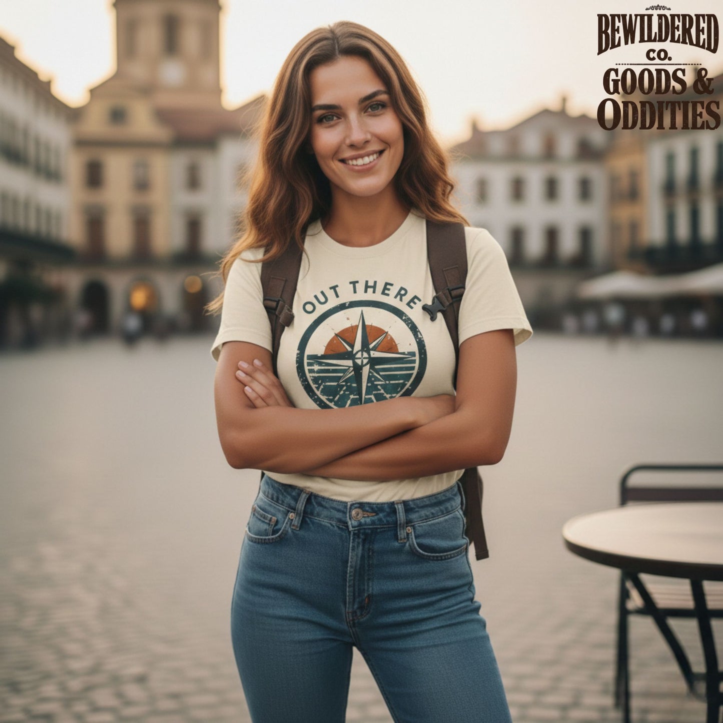 Out There Somewhere Compass T-Shirt — Adventure Graphic Tee