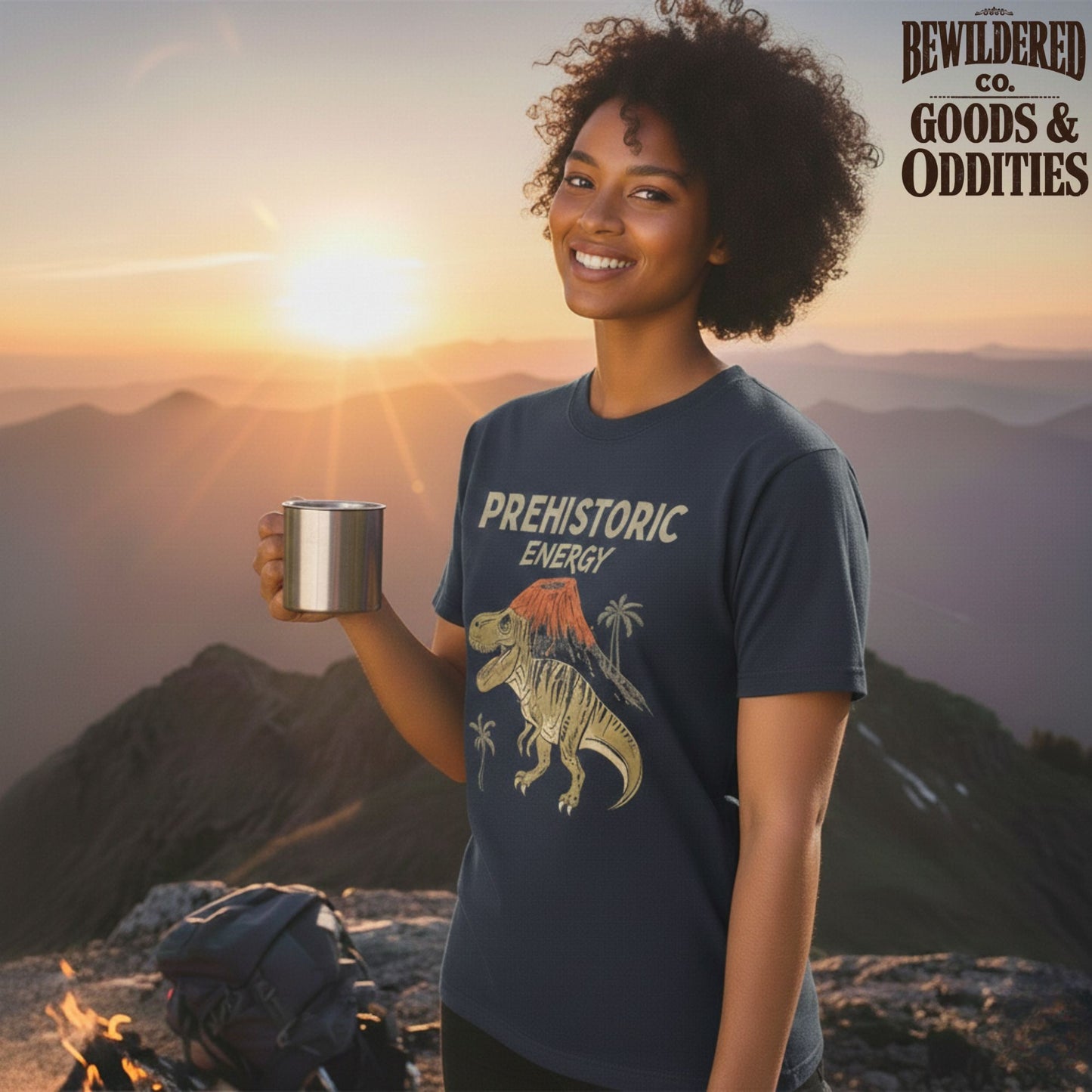 Prehistoric Energy T‑Shirt — TRex Dinosaur Graphic Tee