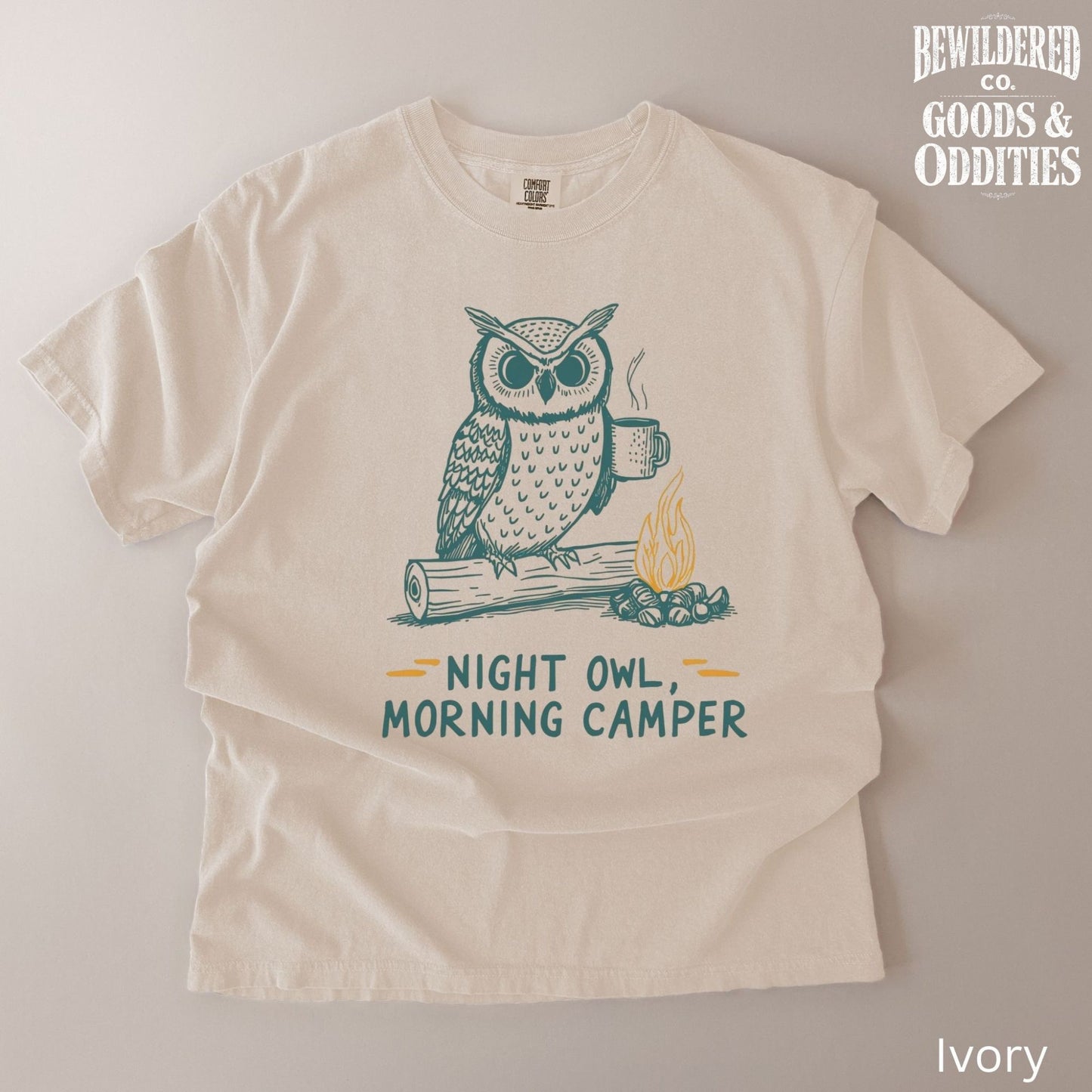 Night Owl Morning Camper T-shirt — Funny Dual Personality Camping Tee
